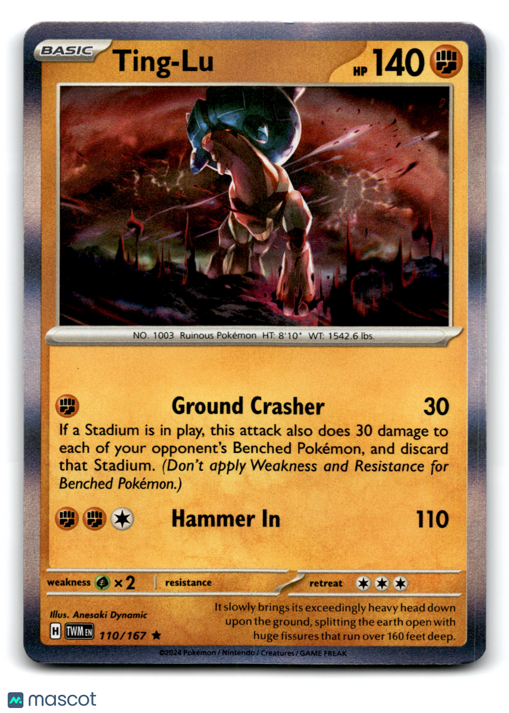 2024 Pokemon Ting-Lu #110/167