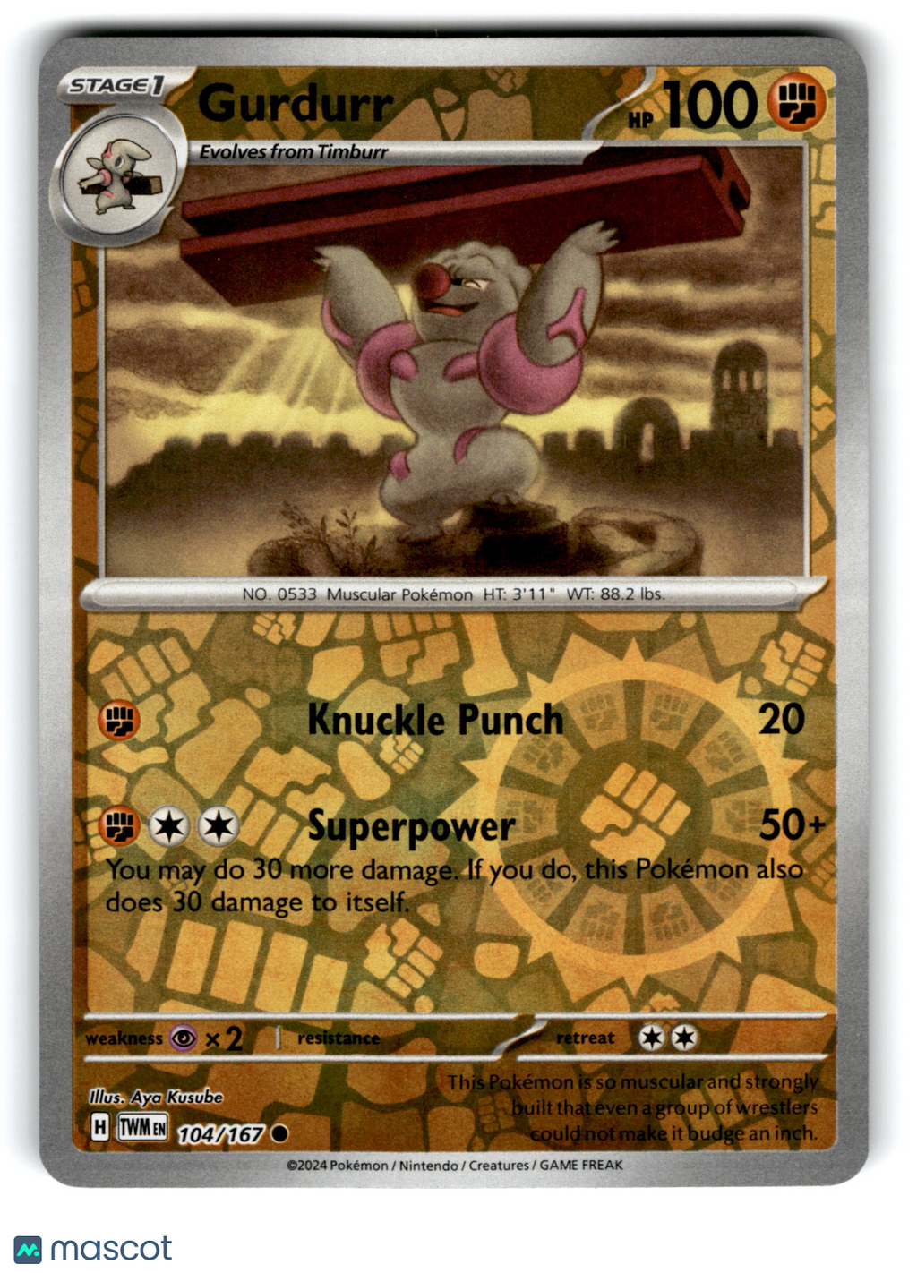 2024 Pokemon Gurdurr #104/167