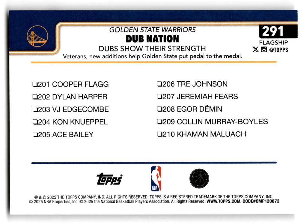 2025 Topps Flagship Draymond Green Stephen Curry #291