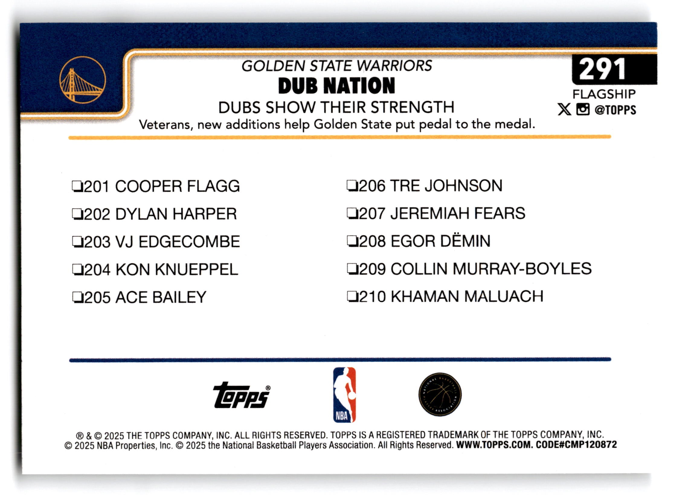 2025 Topps Flagship Draymond Green Stephen Curry #291