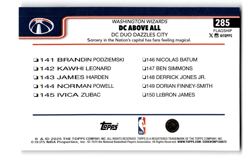 2025 Topps Flagship Kyle Kuzma Jordan Poole #285