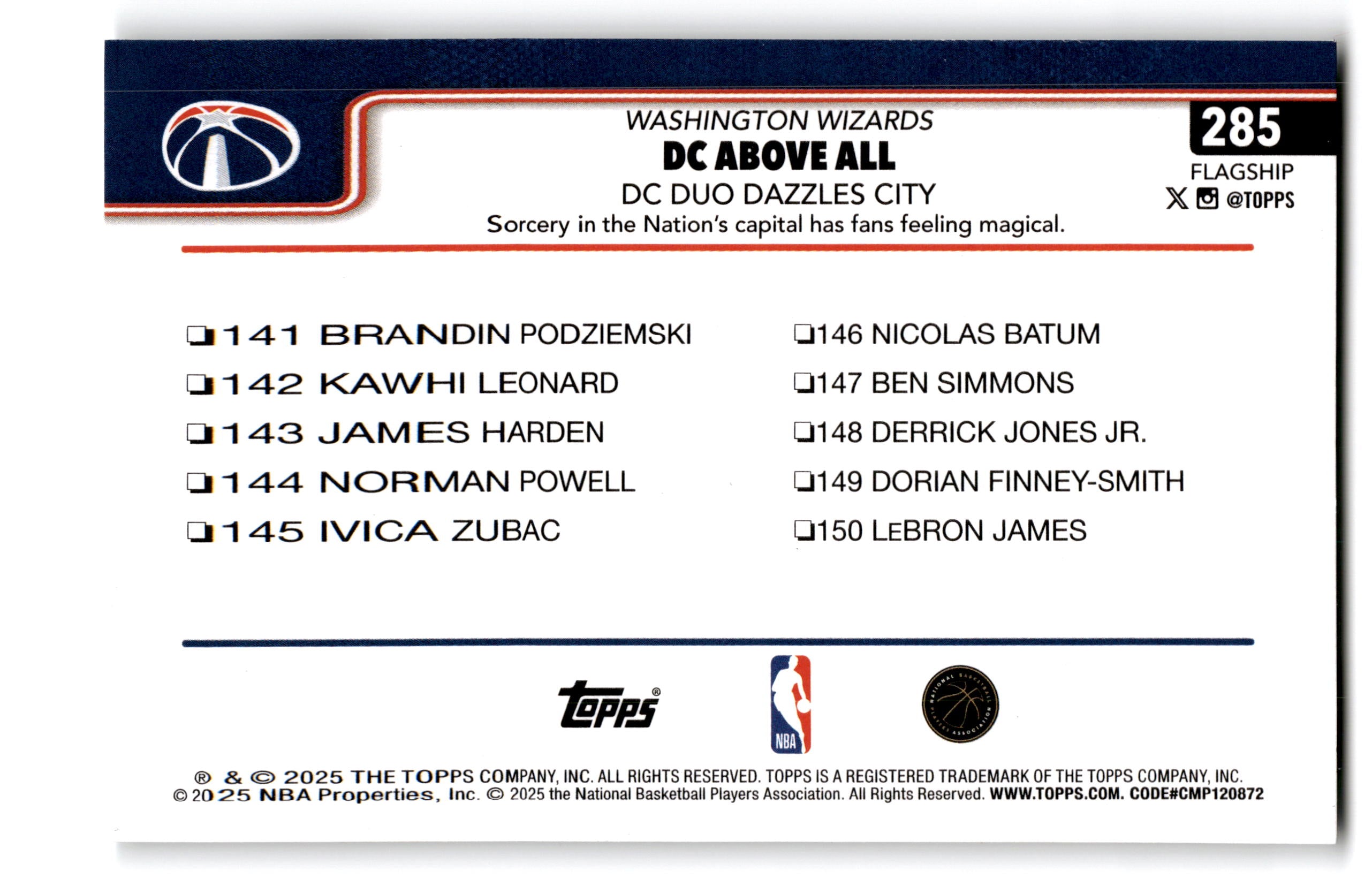 2025 Topps Flagship Kyle Kuzma Jordan Poole #285