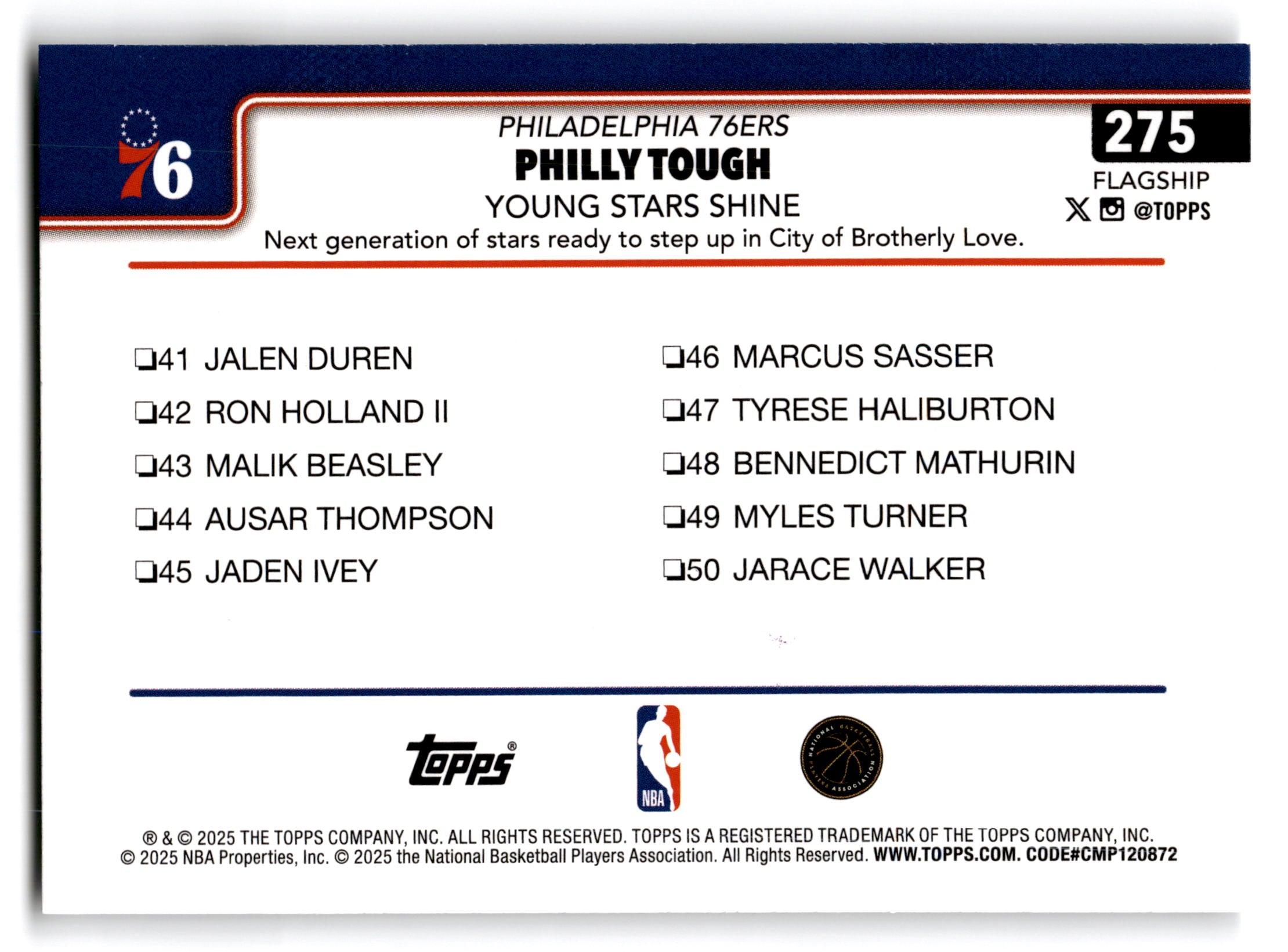 2025 Topps Flagship Basketball Multiple Players #275