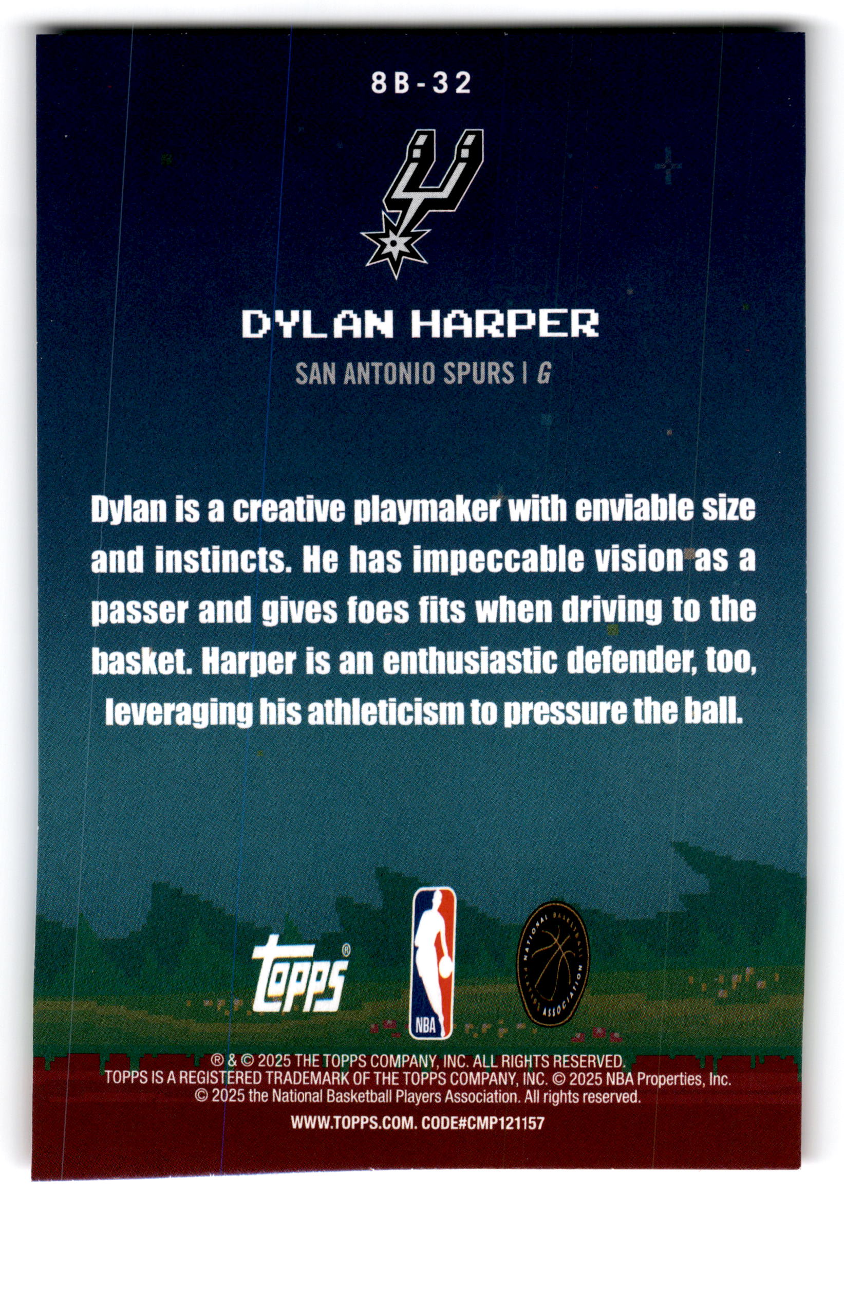 2025 Topps 8-Bit Ballers Dylan Harper #8B-32 RC