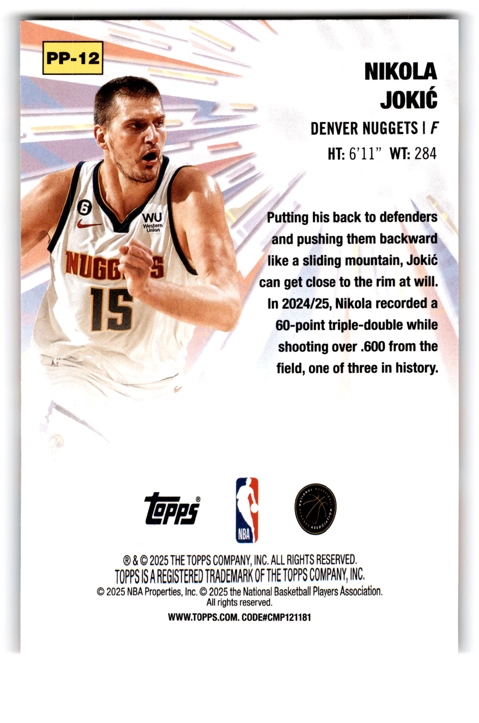 2025 Topps Power Players Nikola Jokic #PP-12