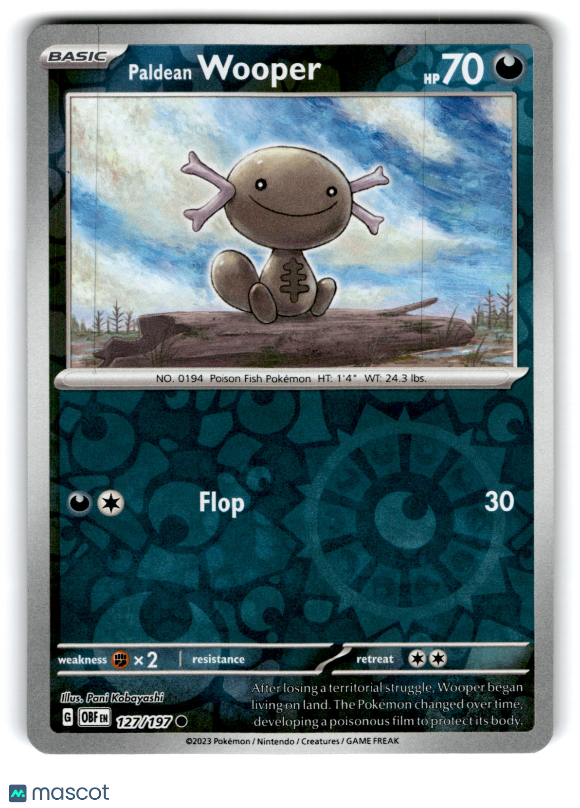 2023 Pokemon Paldean Wooper #127/197