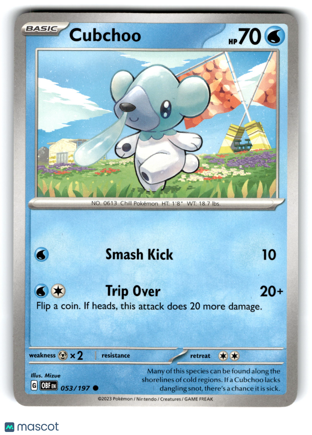 2023 Pokemon Cubchoo #53/197