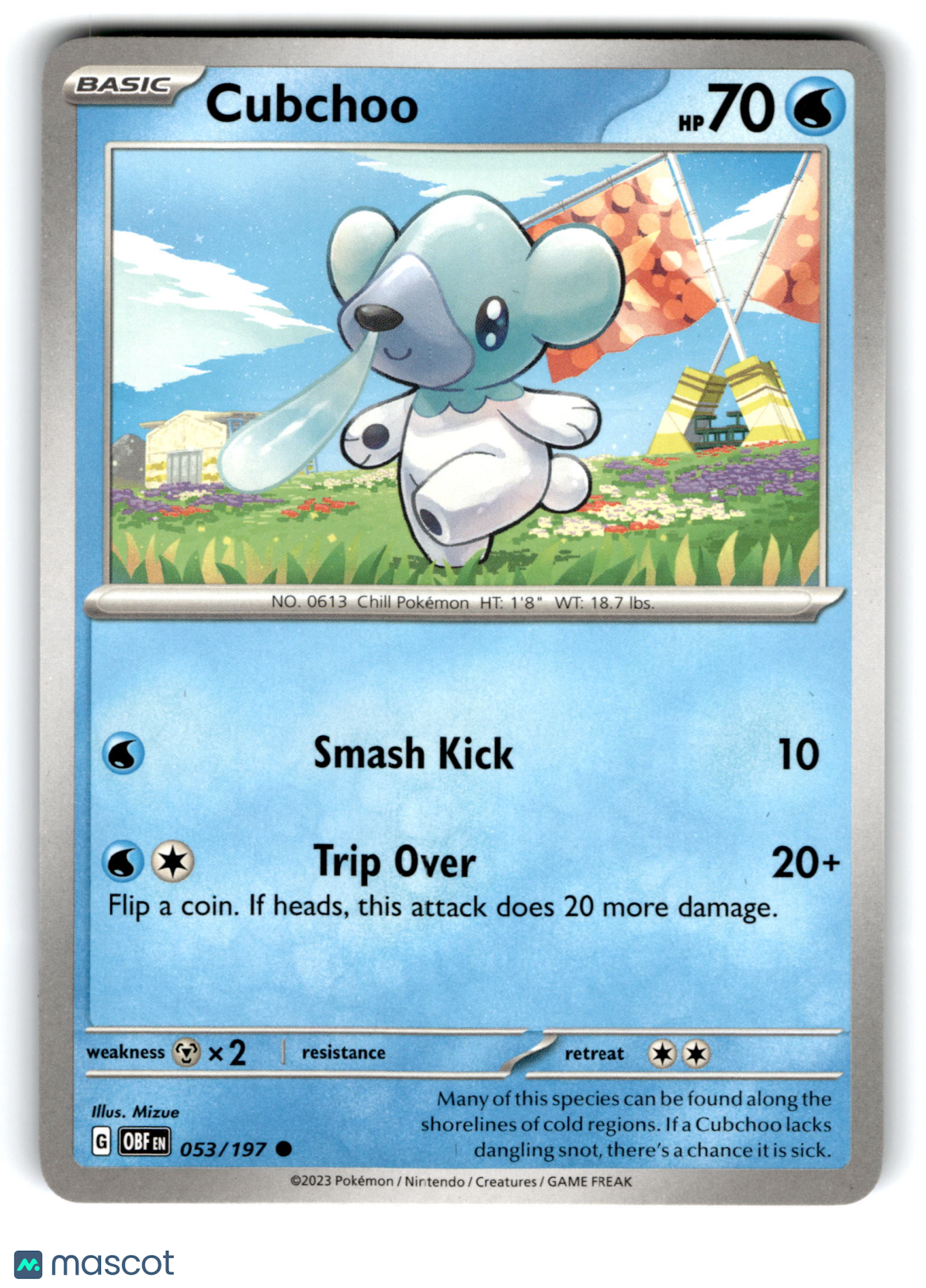 2023 Pokemon Cubchoo #53/197