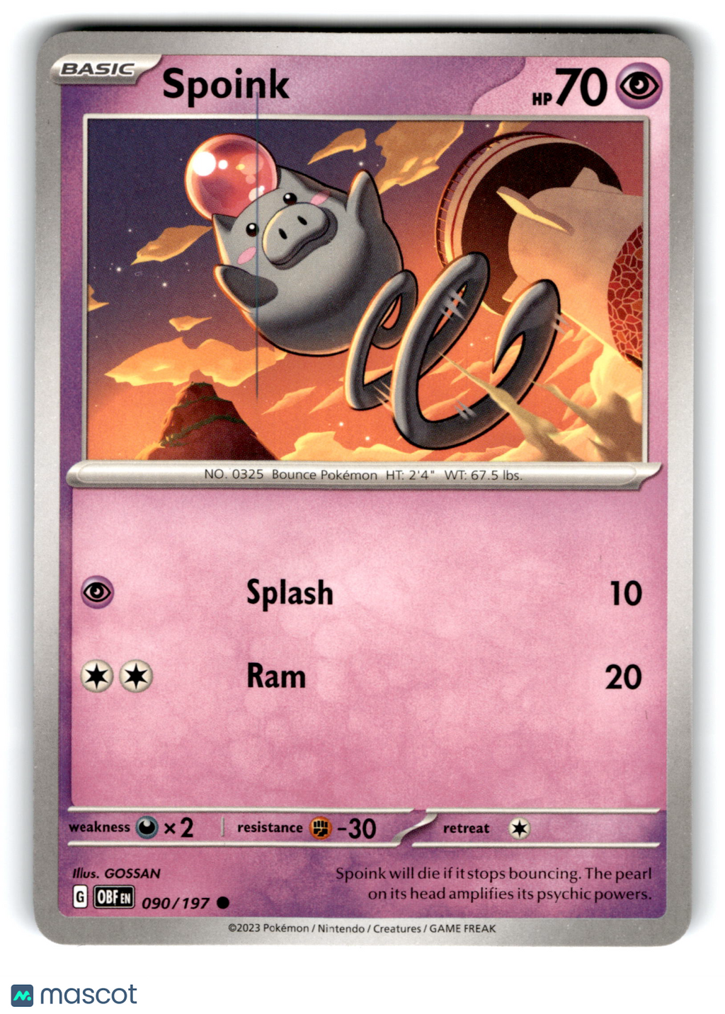 2023 Pokemon Spoink #90/197