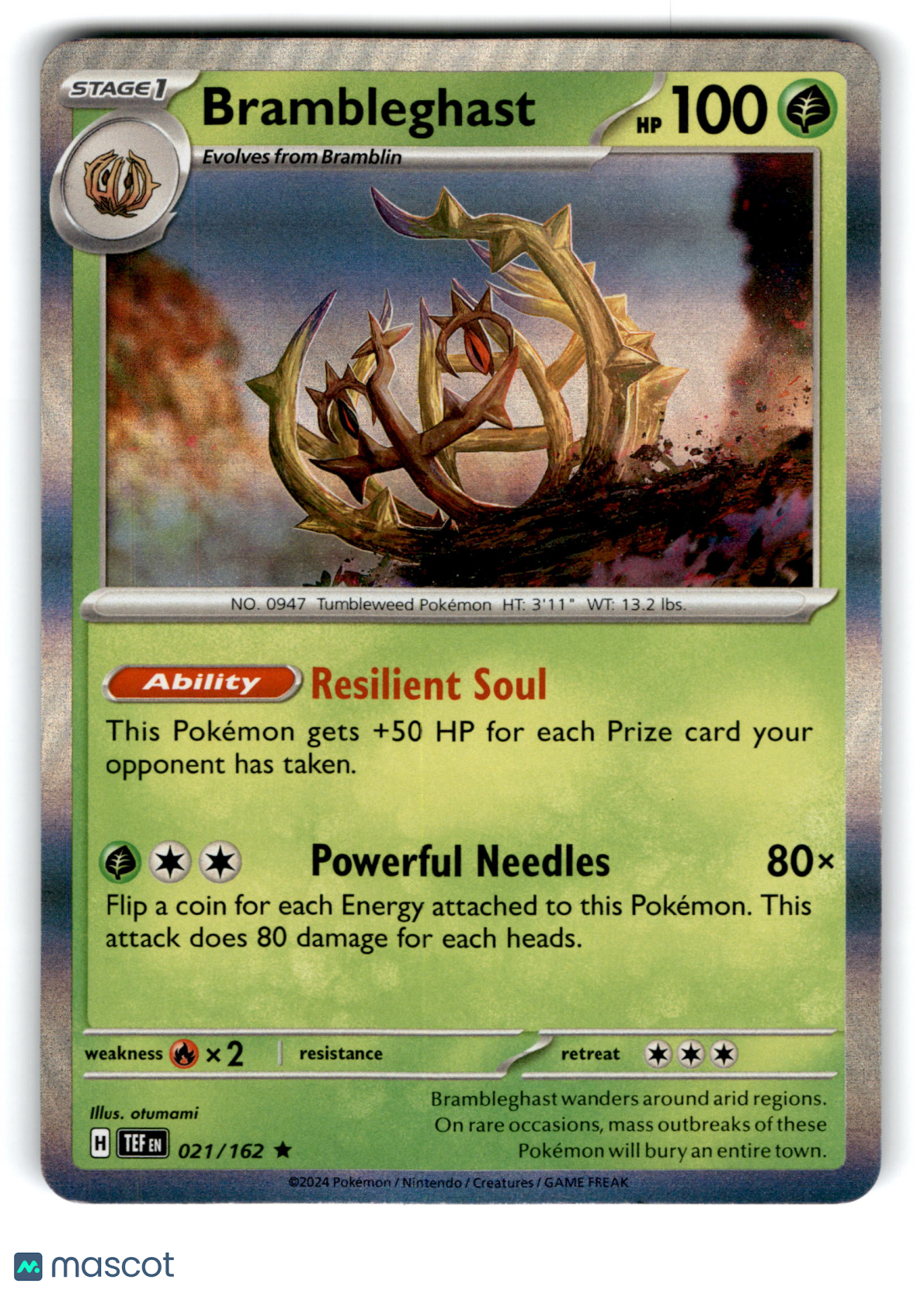 2024 Pokemon Brambleghast #21/162