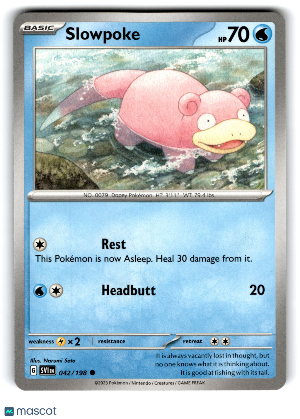 2023 Pokemon Slowpoke #42/198
