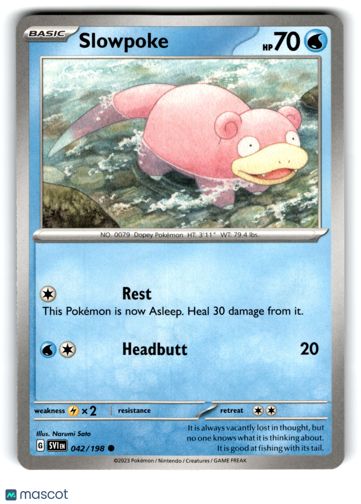 2023 Pokemon Slowpoke #42/198