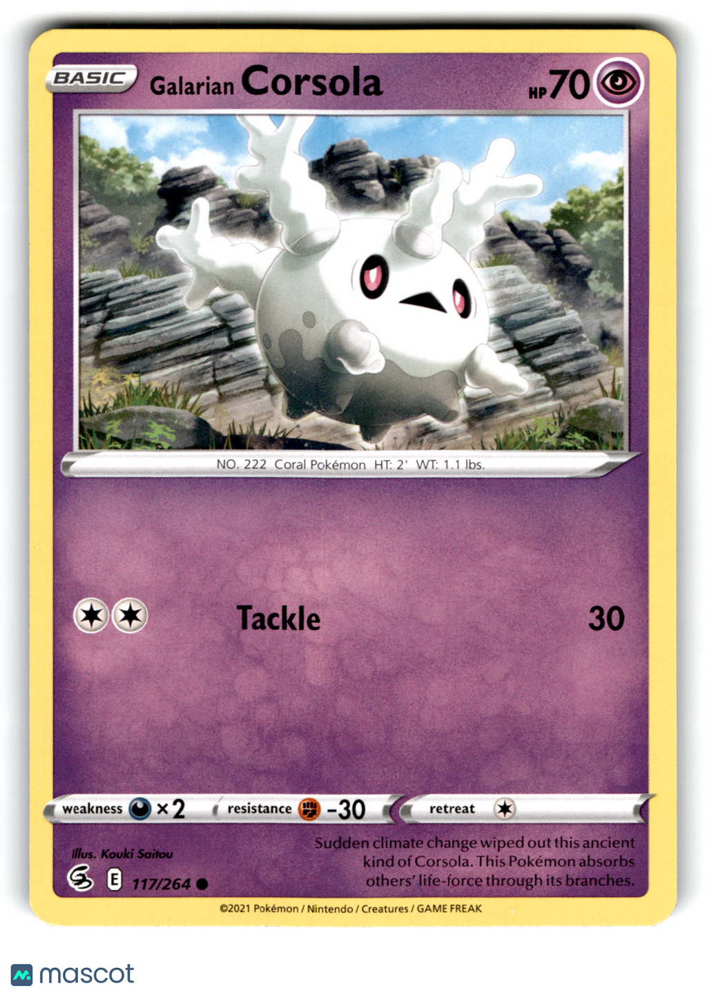 2021 Pokemon Galarian Corsola #117/264