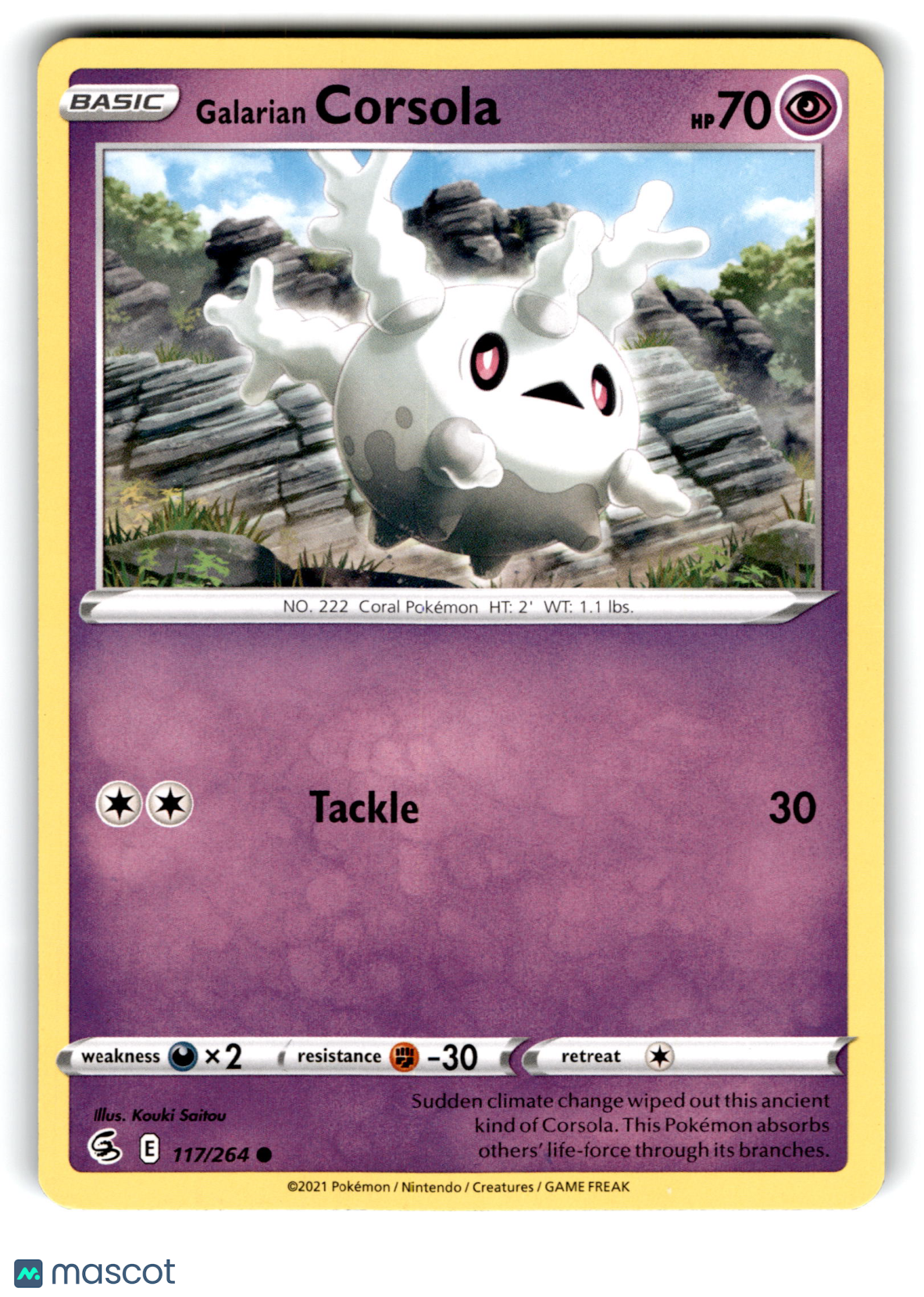 2021 Pokemon Galarian Corsola #117/264