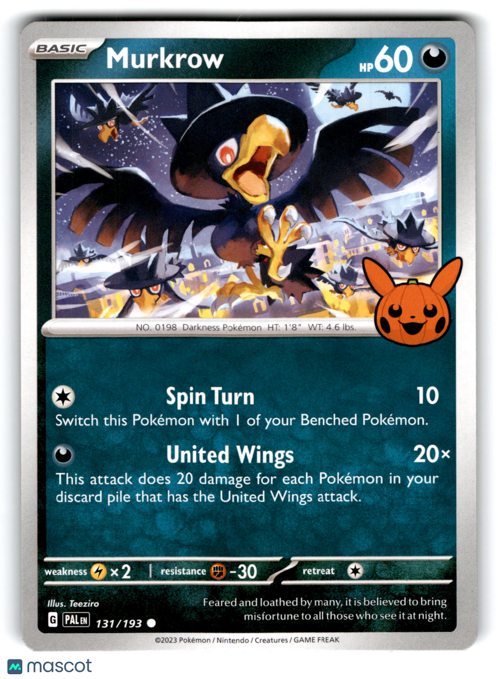 2023 Pokemon Murkrow #131/193
