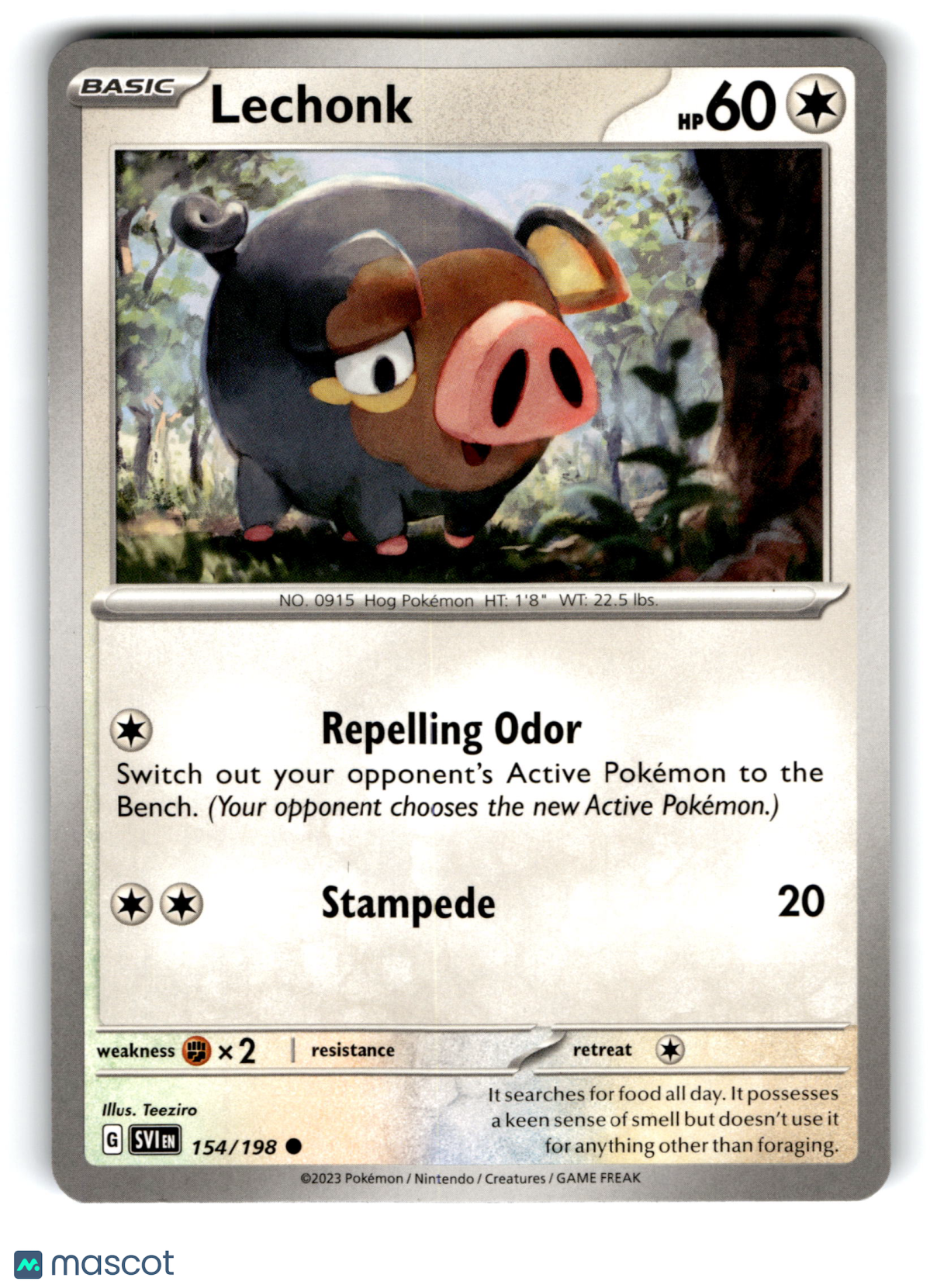 2023 Pokemon Lechonk #154/198