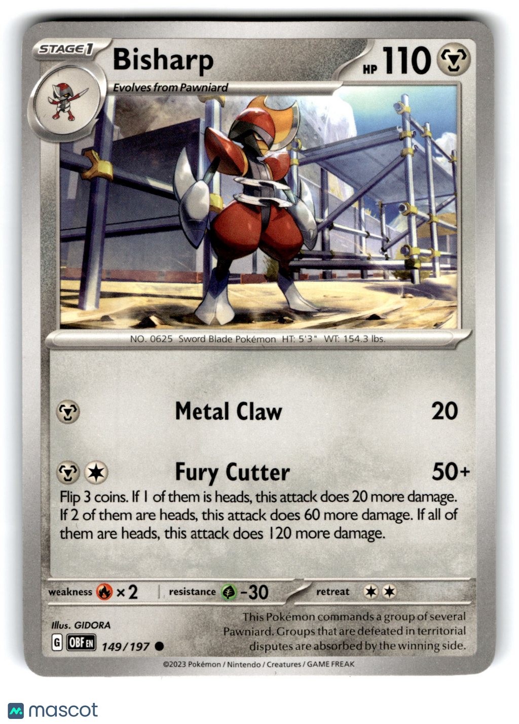 2023 Pokemon Bisharp #149/197