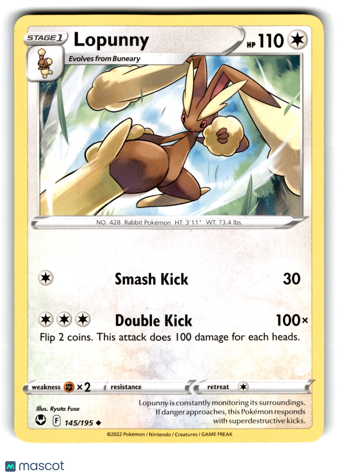 2022 Pokemon Lopunny #145/195