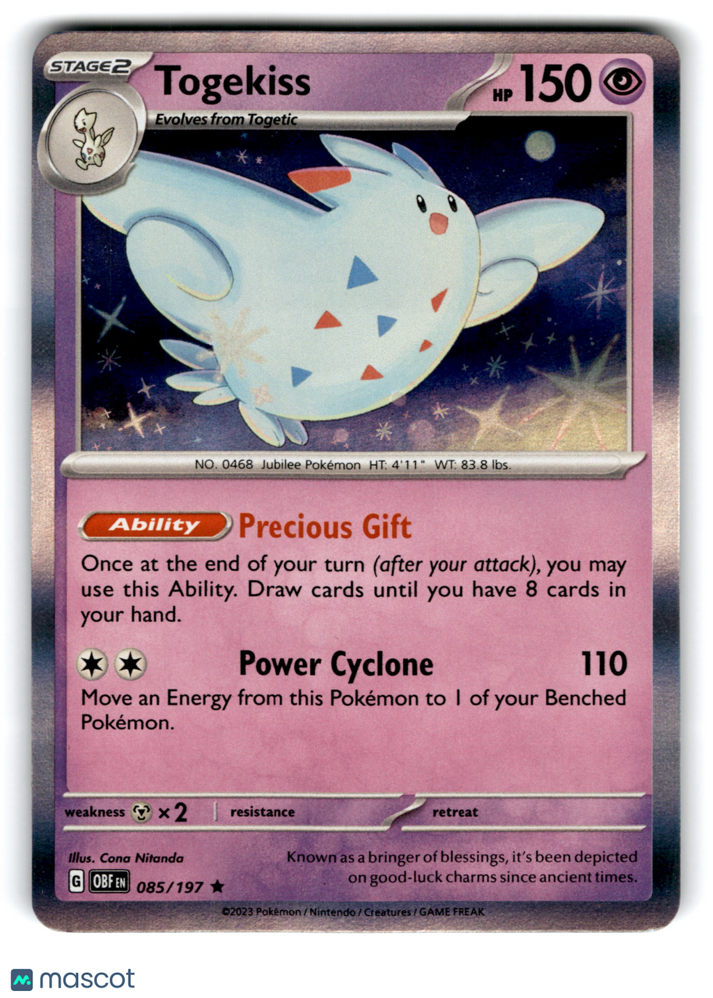 2023 Pokemon Togekiss #85/197