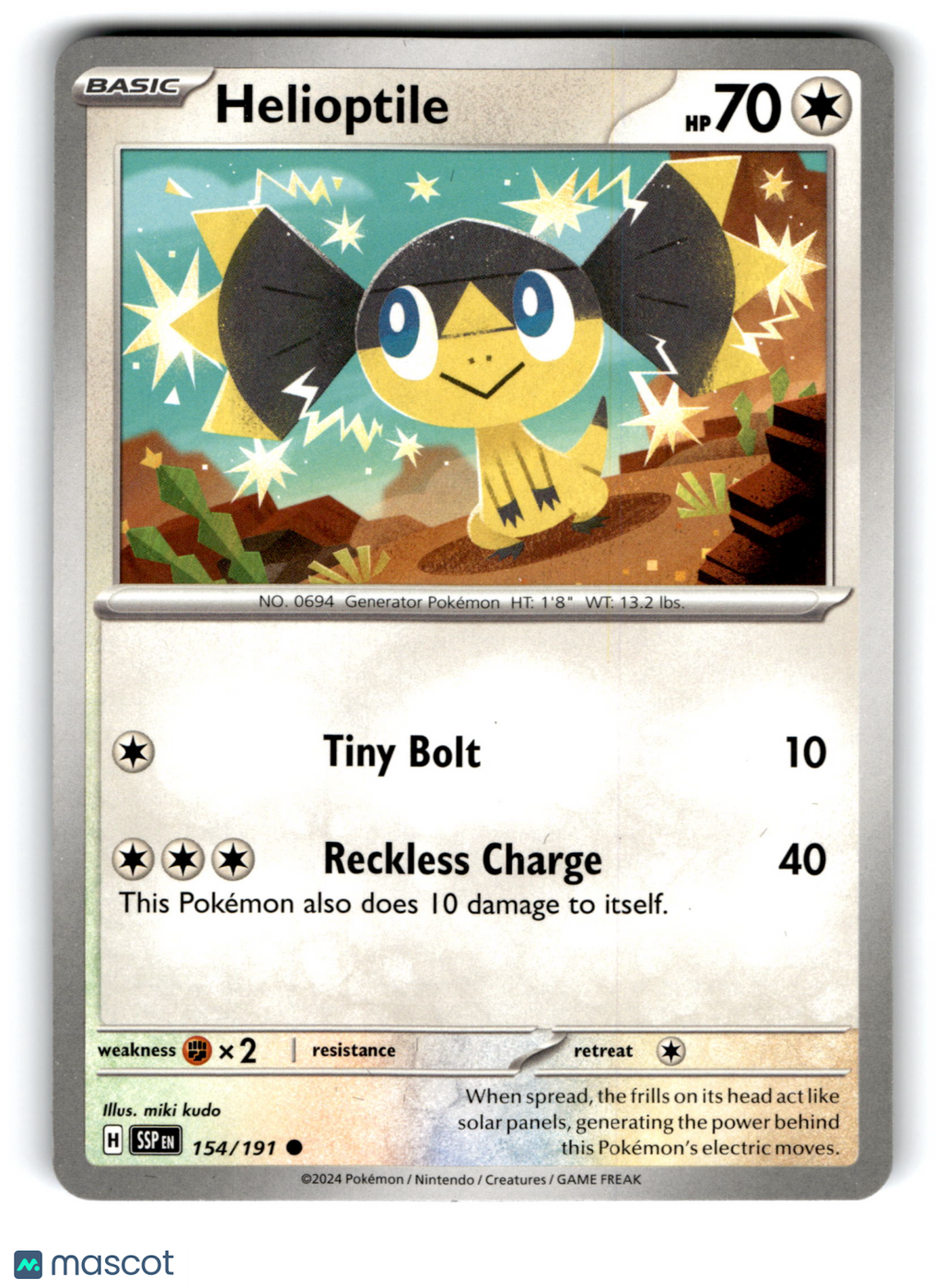 2024 Pokemon Helioptile #154/191
