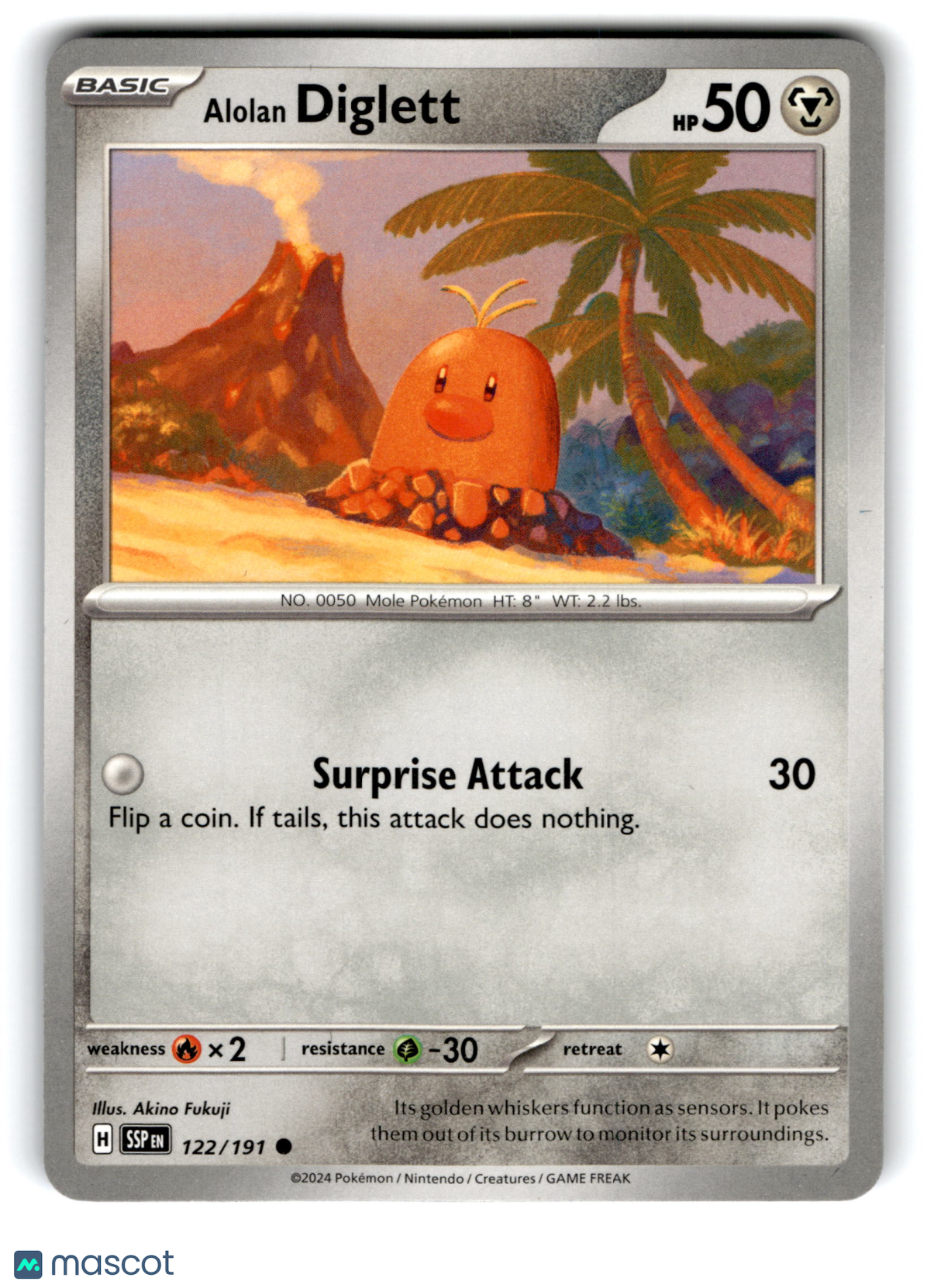 2024 Pokemon Alolan Diglett #122/191