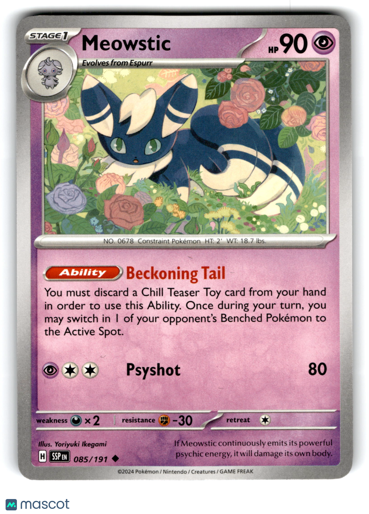 2024 Pokemon Meowstic #85/191