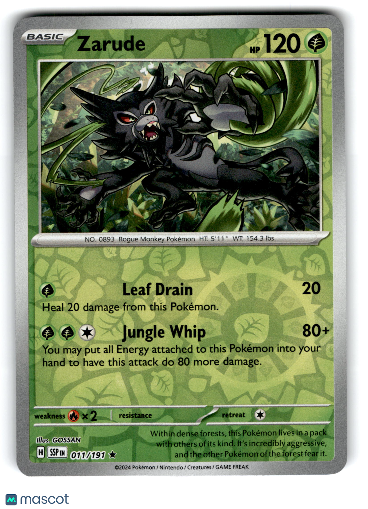 2024 Pokemon Zarude #11/191