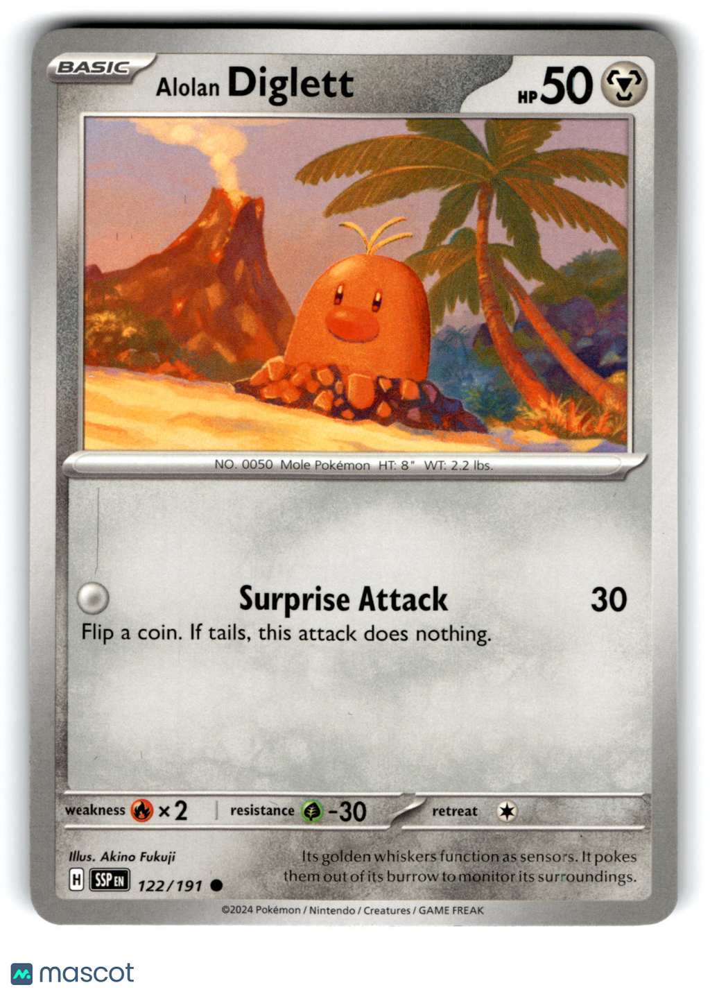 2024 Pokemon Alolan Diglett #122/191