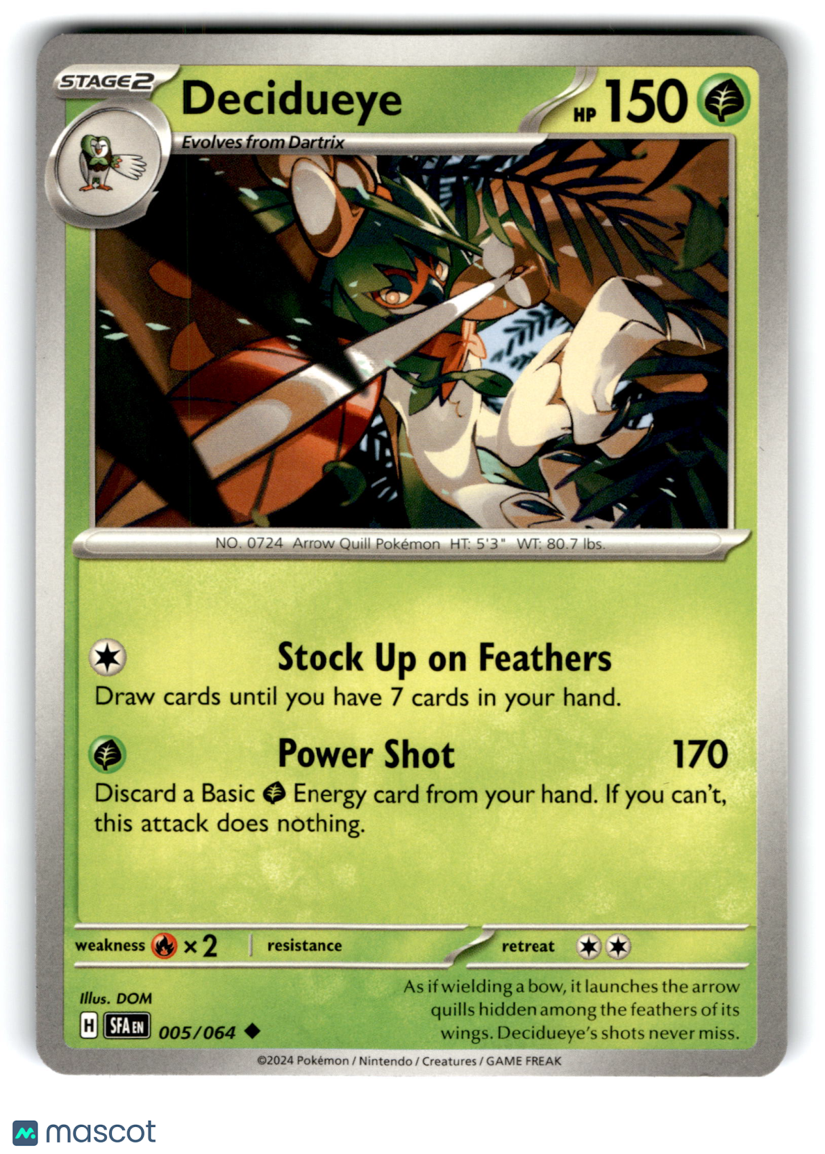2024 Pokemon Decidueye #5/64