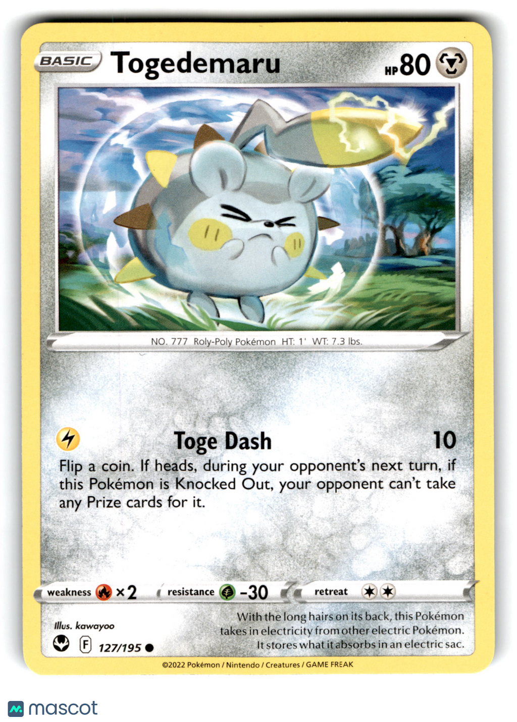 2022 Pokemon Togedemaru #127/195