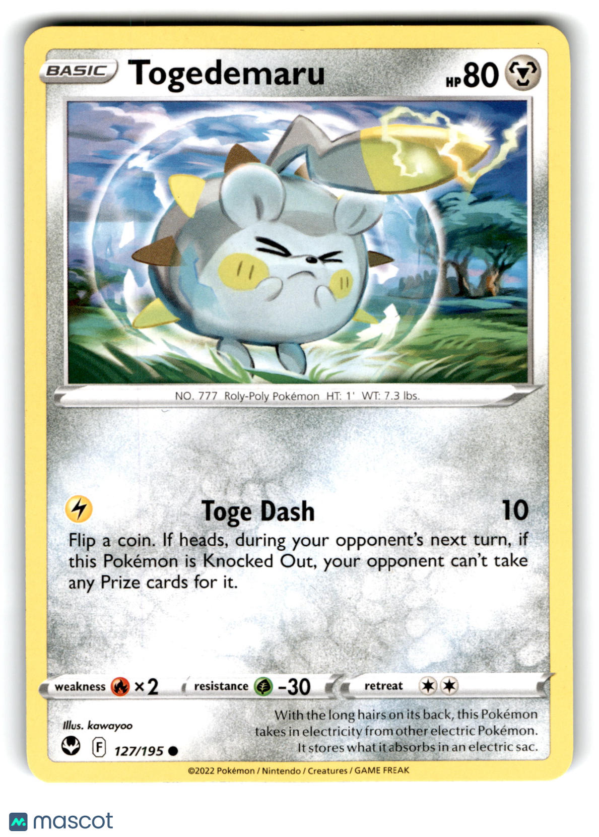2022 Pokemon Togedemaru #127/195