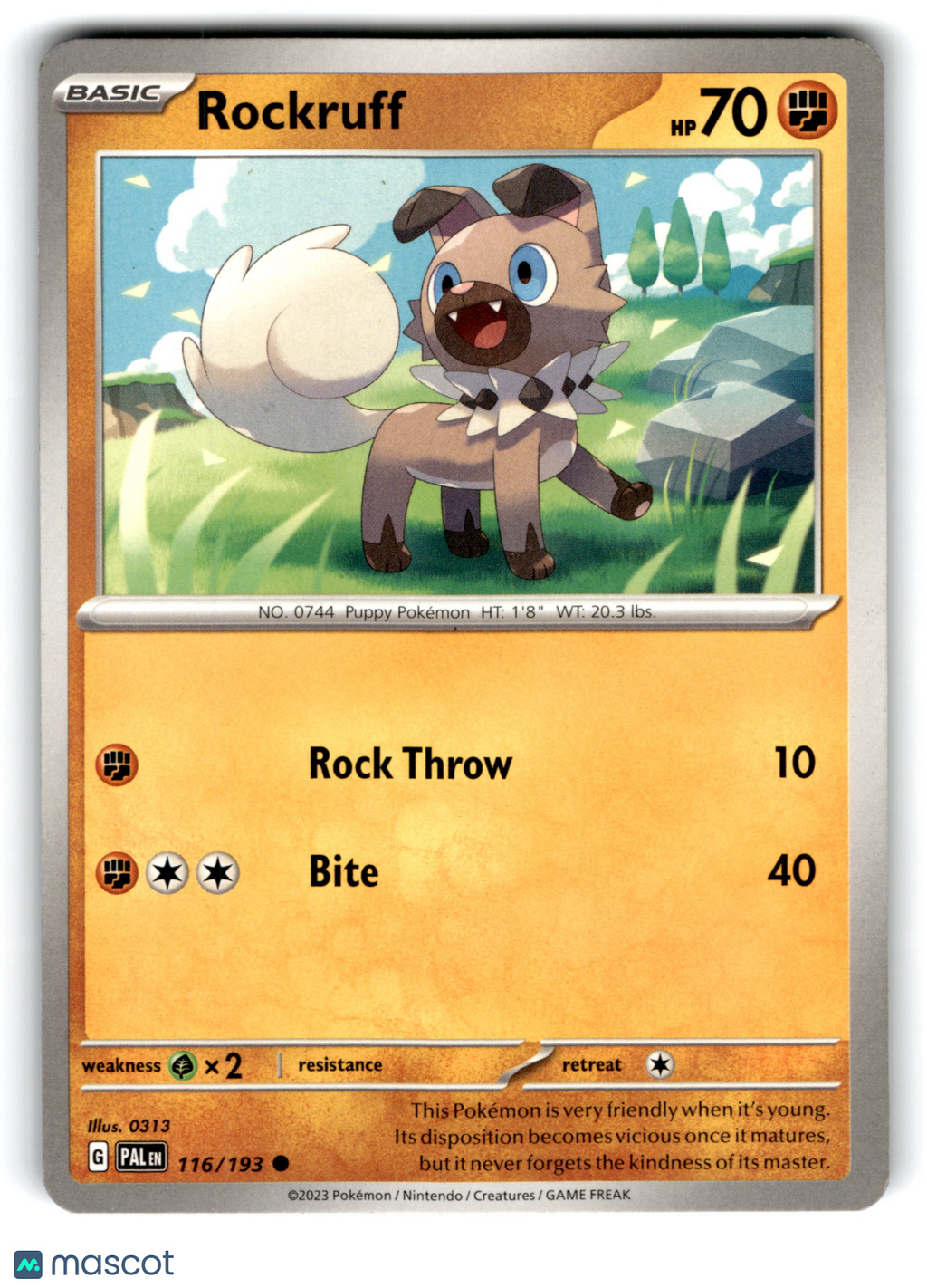 2023 Pokemon Rockruff #116/193