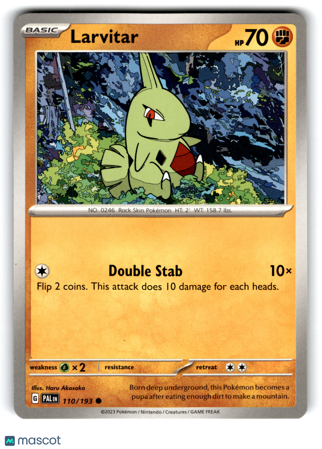 2023 Pokemon Larvitar #110/193