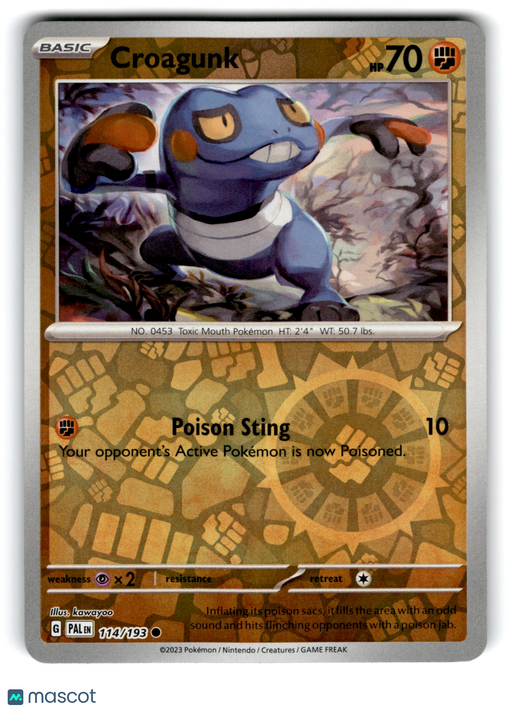 2023 Pokemon Croagunk #114/193