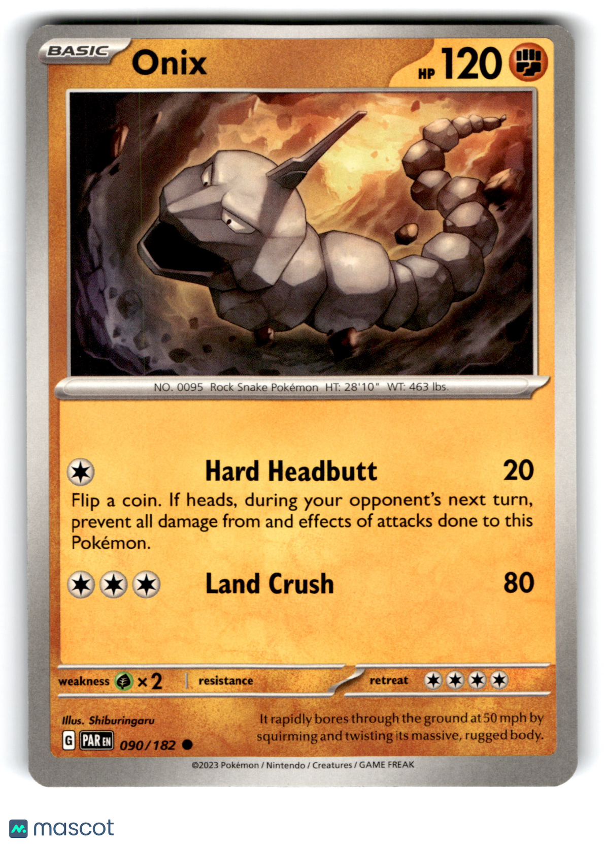 2023 Pokemon Onix #90/182