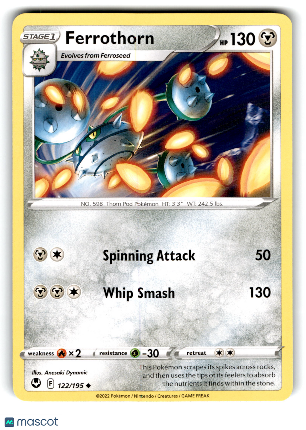 2022 Pokemon Ferrothorn #122/195