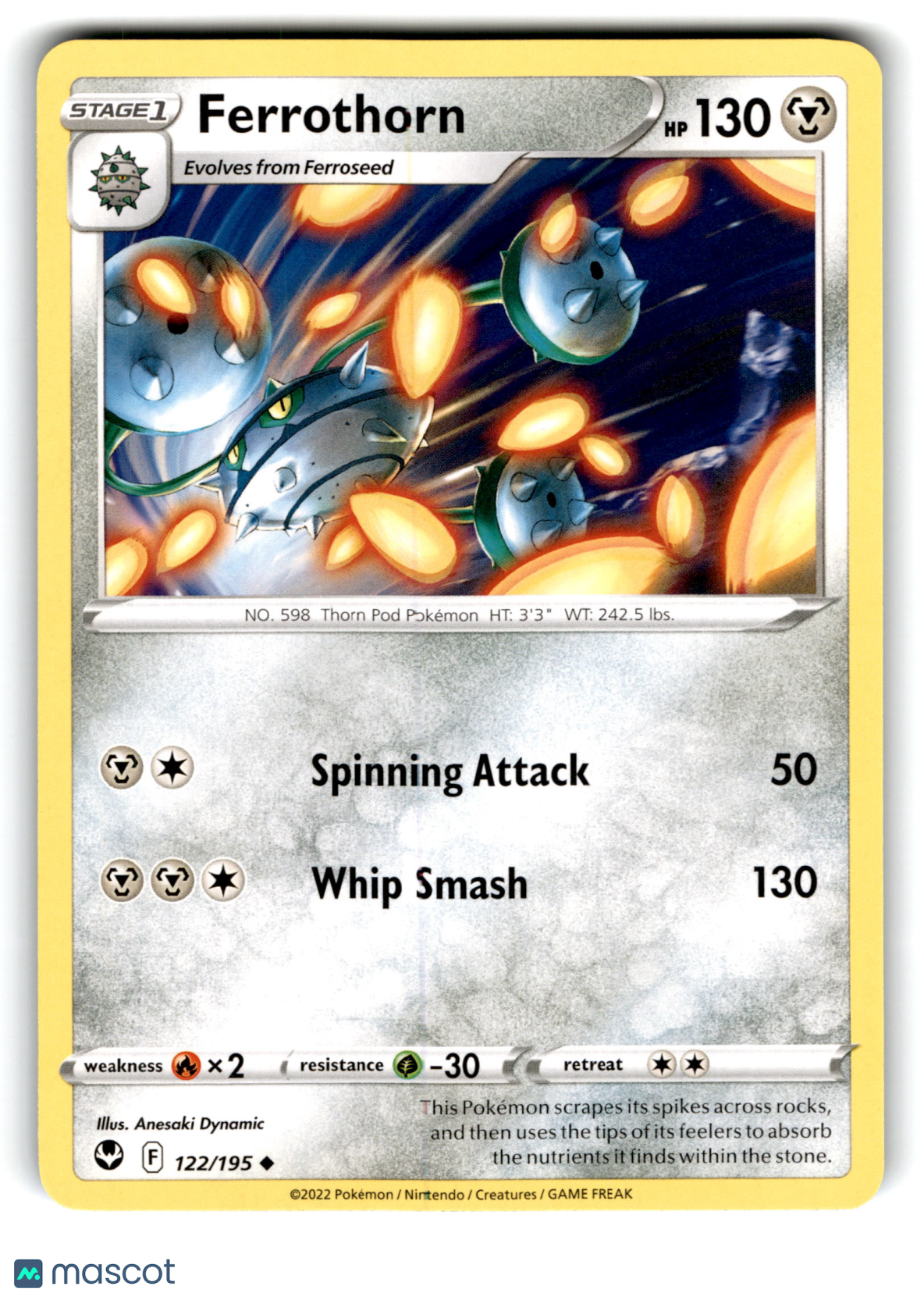 2022 Pokemon Ferrothorn #122/195