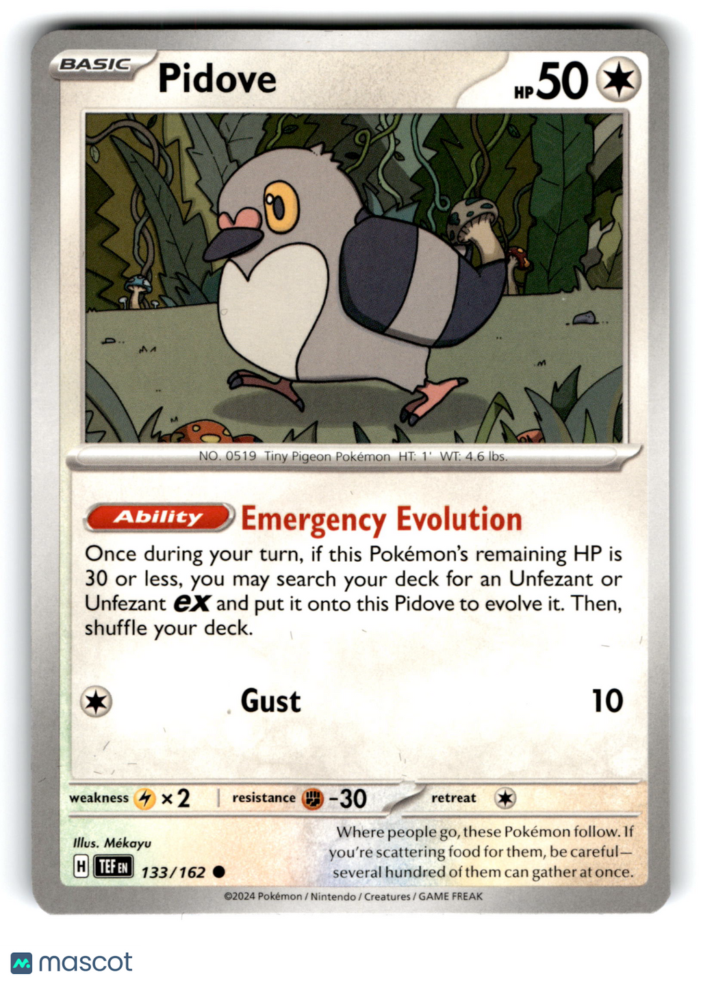 2024 Pokemon Pidove #133/162