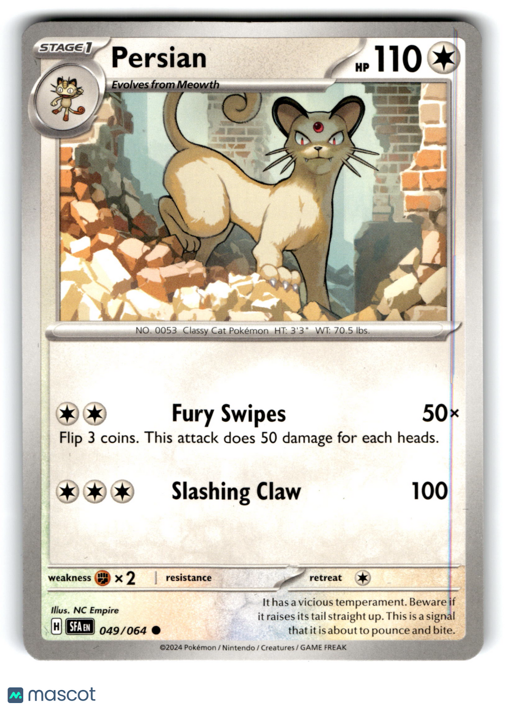 2024 Pokemon Persian #49/64