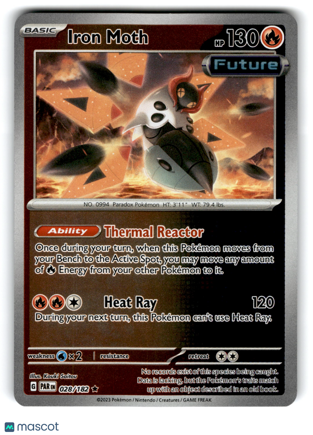 2023 Pokemon Iron Moth #28/182