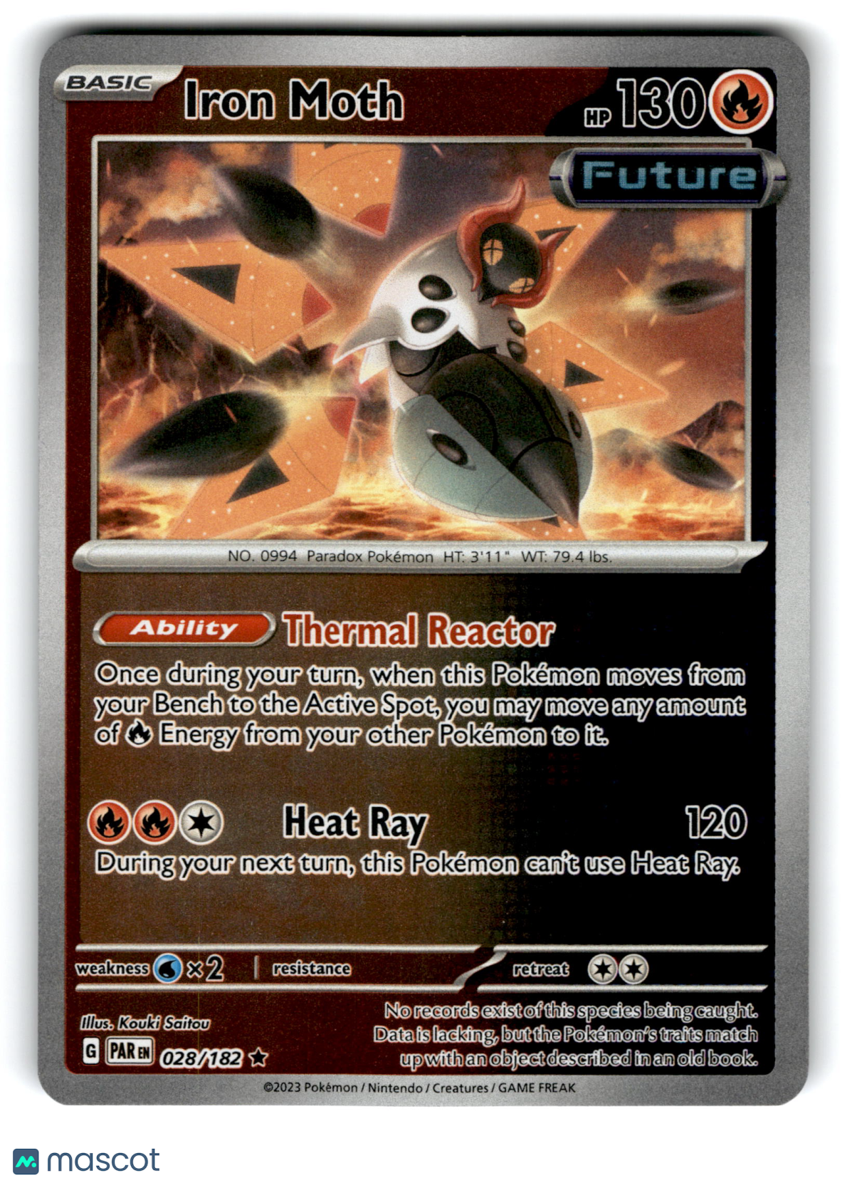 2023 Pokemon Iron Moth #28/182