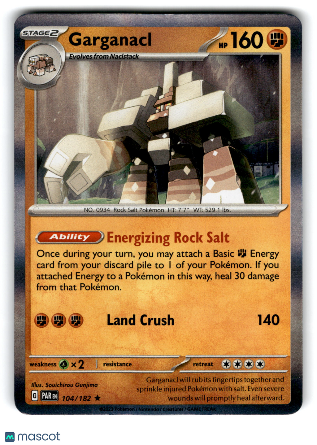 2023 Pokemon Garganacl #104/182