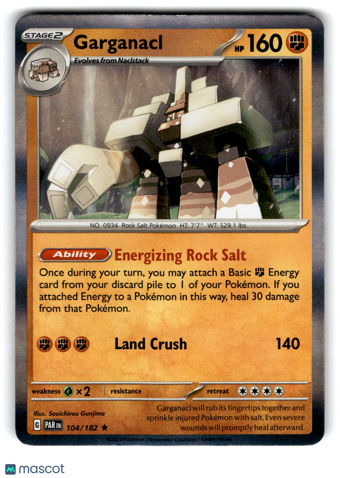 2023 Pokemon Garganacl #104/182