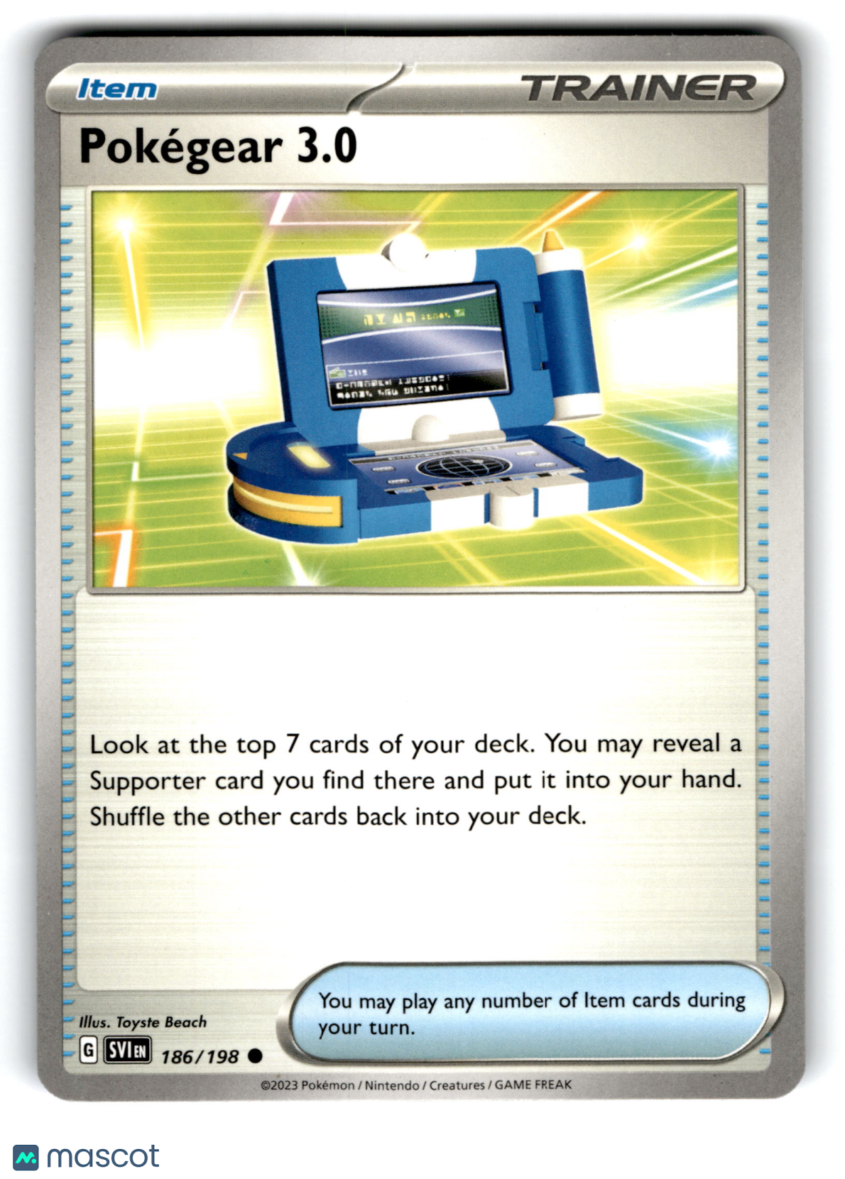 2023 Pokemon Pokégear 3.0 #186/198