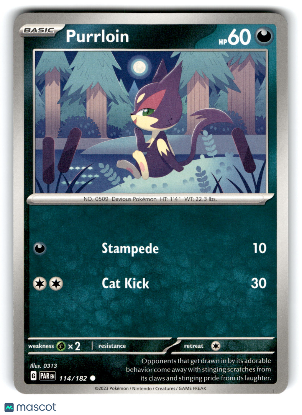 2023 Pokemon Purrloin #114/182
