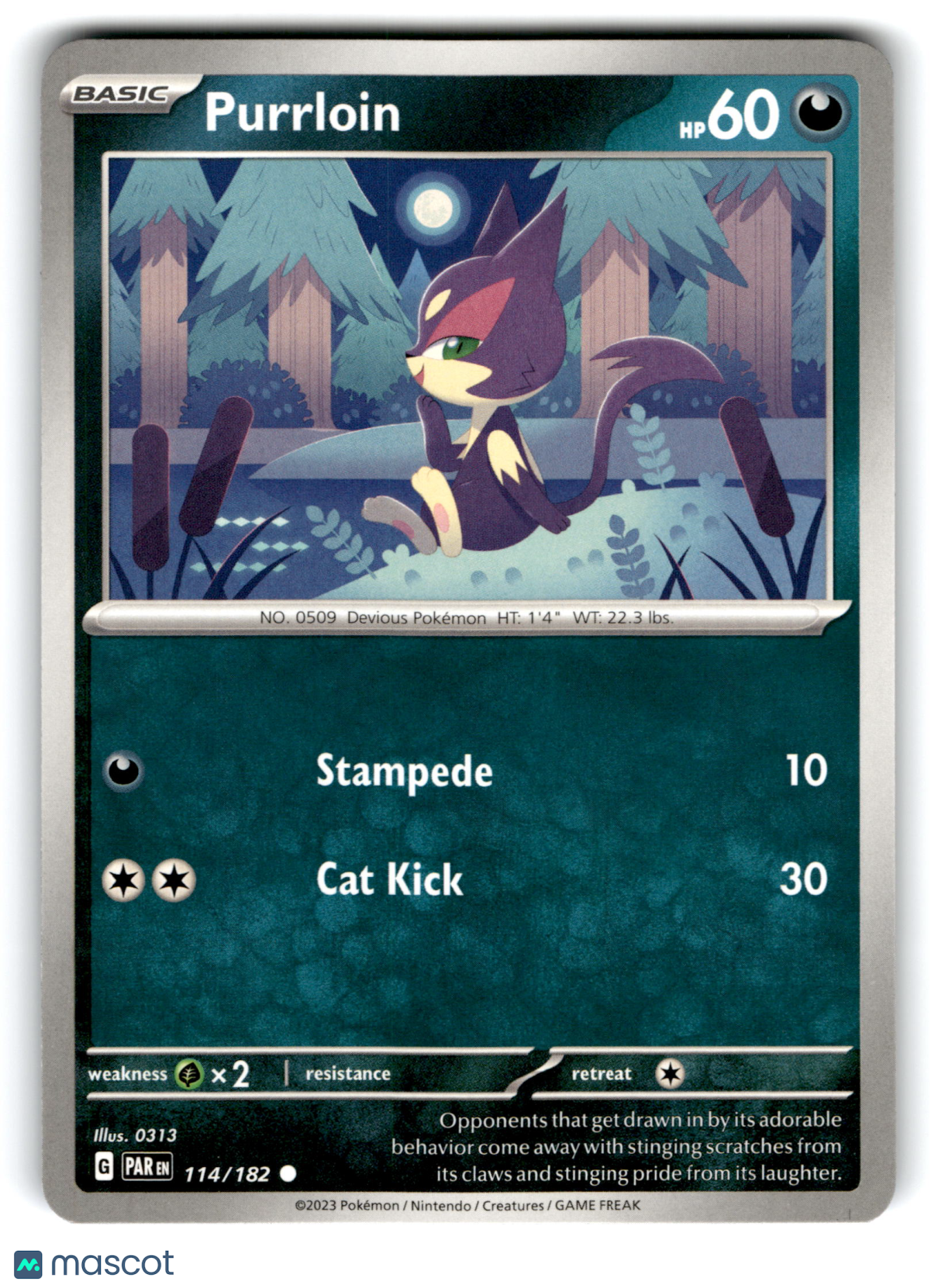 2023 Pokemon Purrloin #114/182