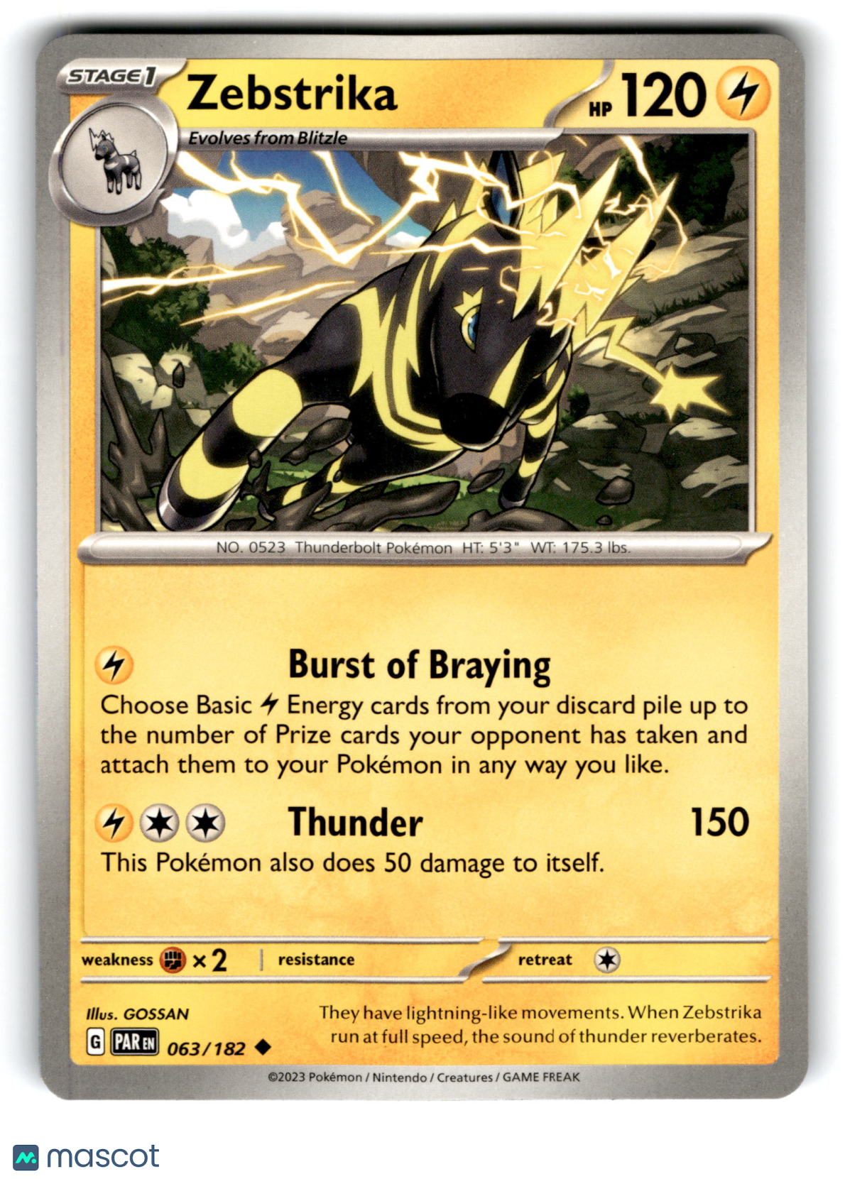 2023 Pokemon Zebstrika #63/182
