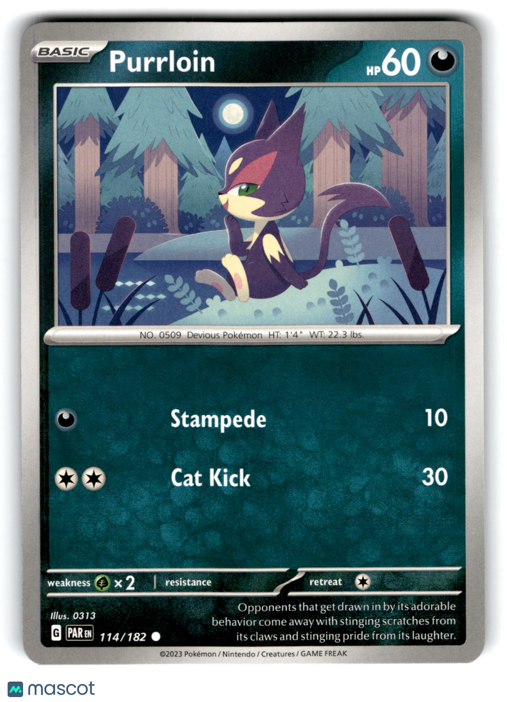 2023 Pokemon Purrloin #114/182