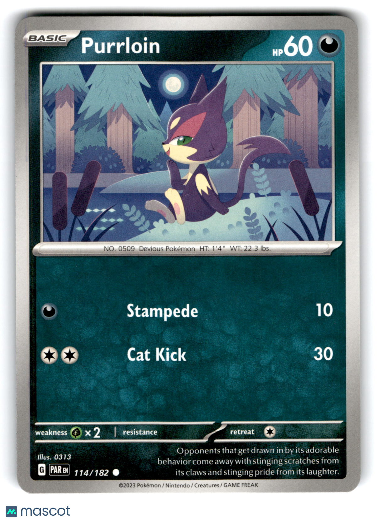 2023 Pokemon Purrloin #114/182