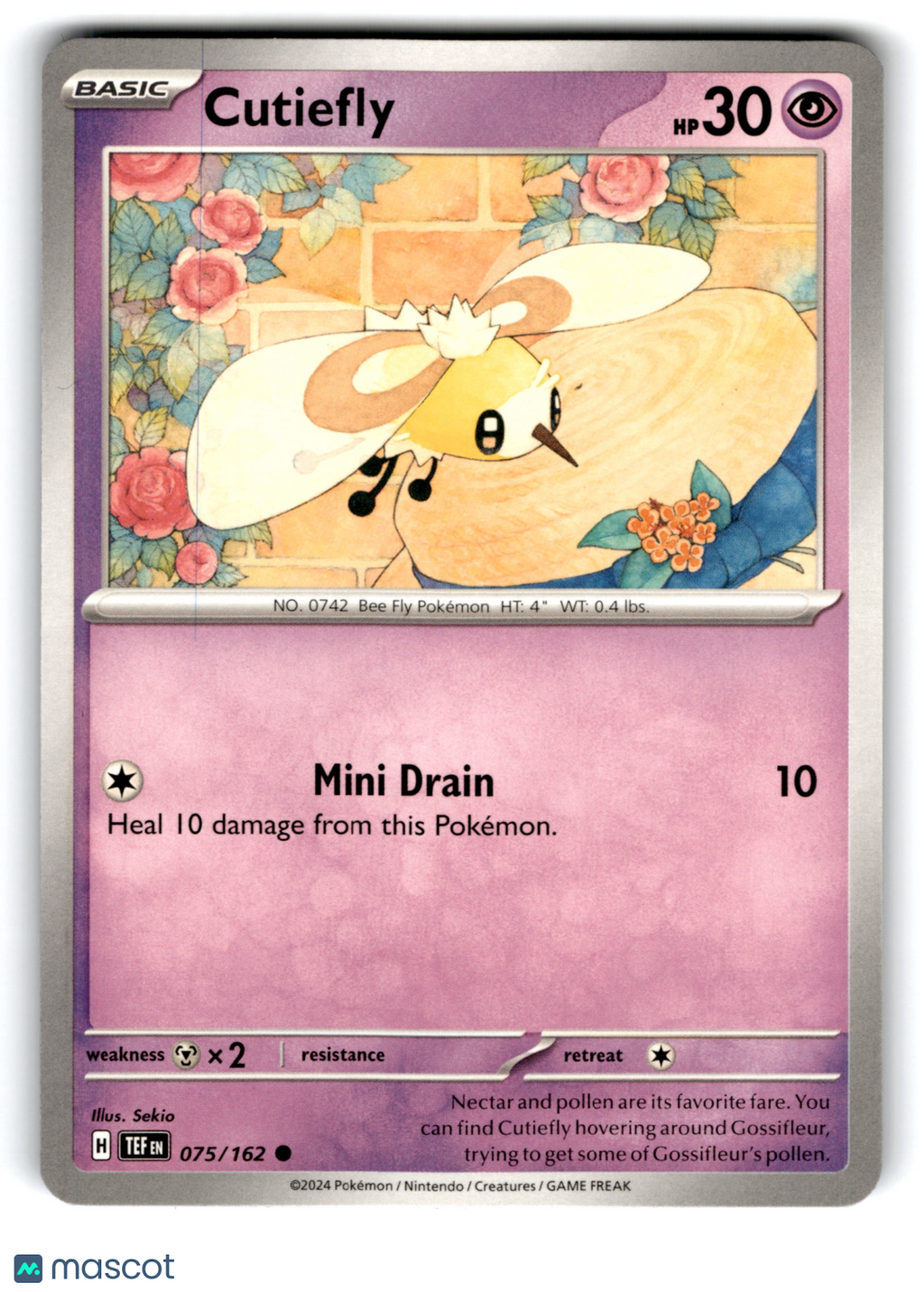 2024 Pokemon Cutiefly #75/162